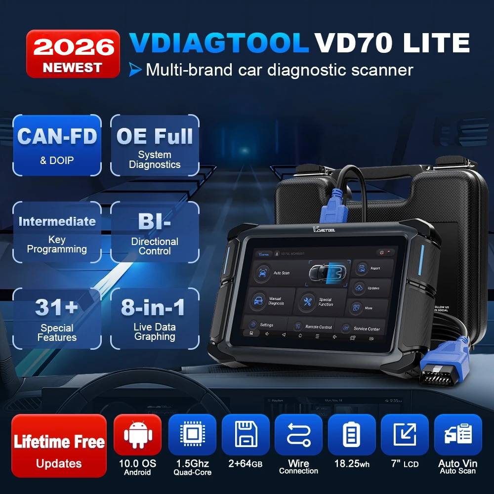 أداة فحص السيارات الشاملة VD70 - مراجعة Car Diagnostic Tool وسعره