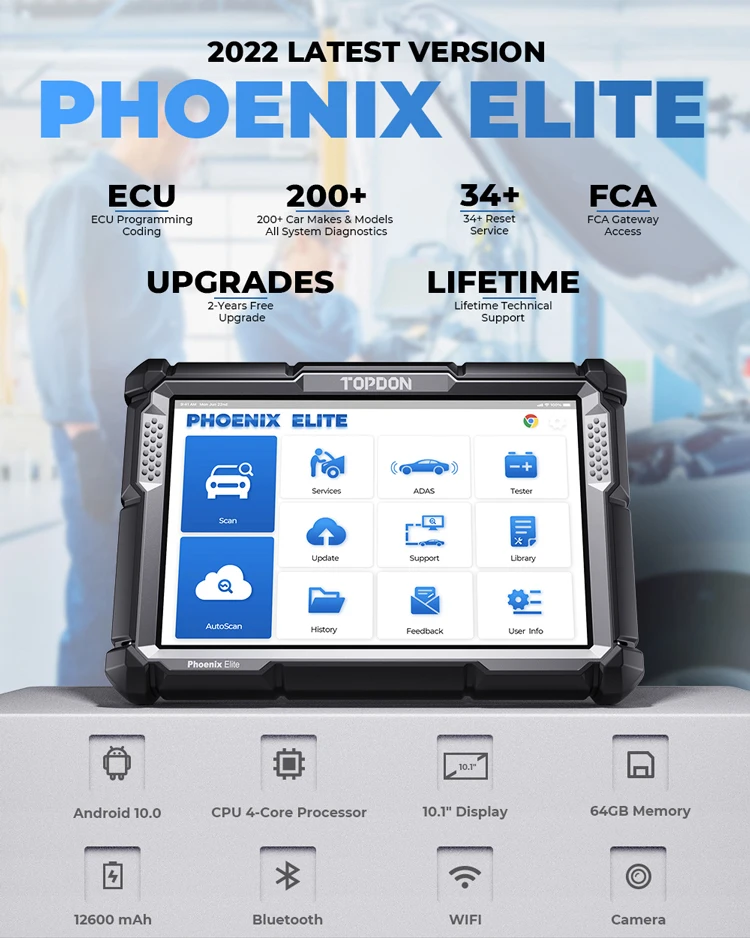 TOPDON PHOENIX ELITE ترقية سيا - مراجعة Car Diagnostic Tool وسعره