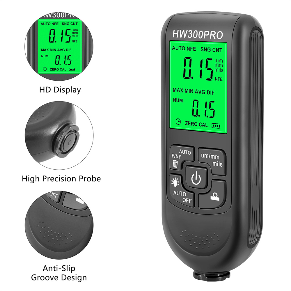 جهاز قياس سماكة الطلاء HW-300P - مراجعة Paint Thickness Gauge وسعره